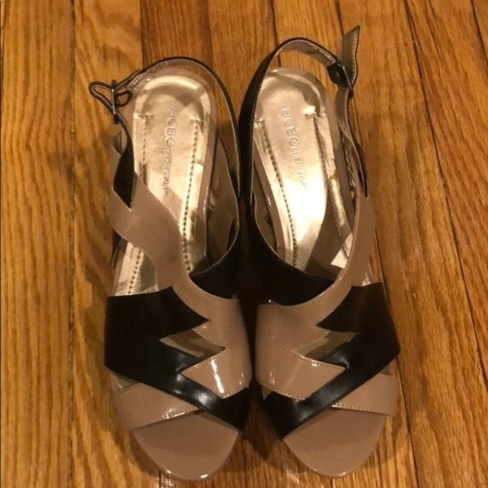 BCBGeneration Colorblock Platform Summer Wedges